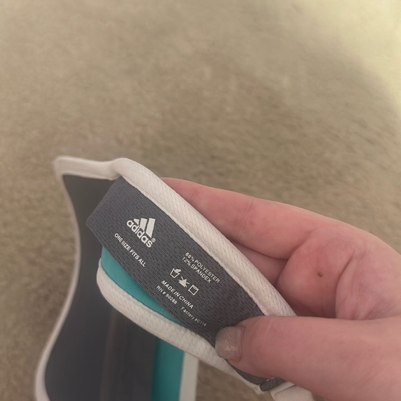Adidas Aqua/White Logo Visor - Picture 4 of 5